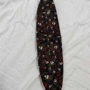 Vintage Silk Cummerbund Adjustable Paisley Pattern Formal Waistband Black Tie
